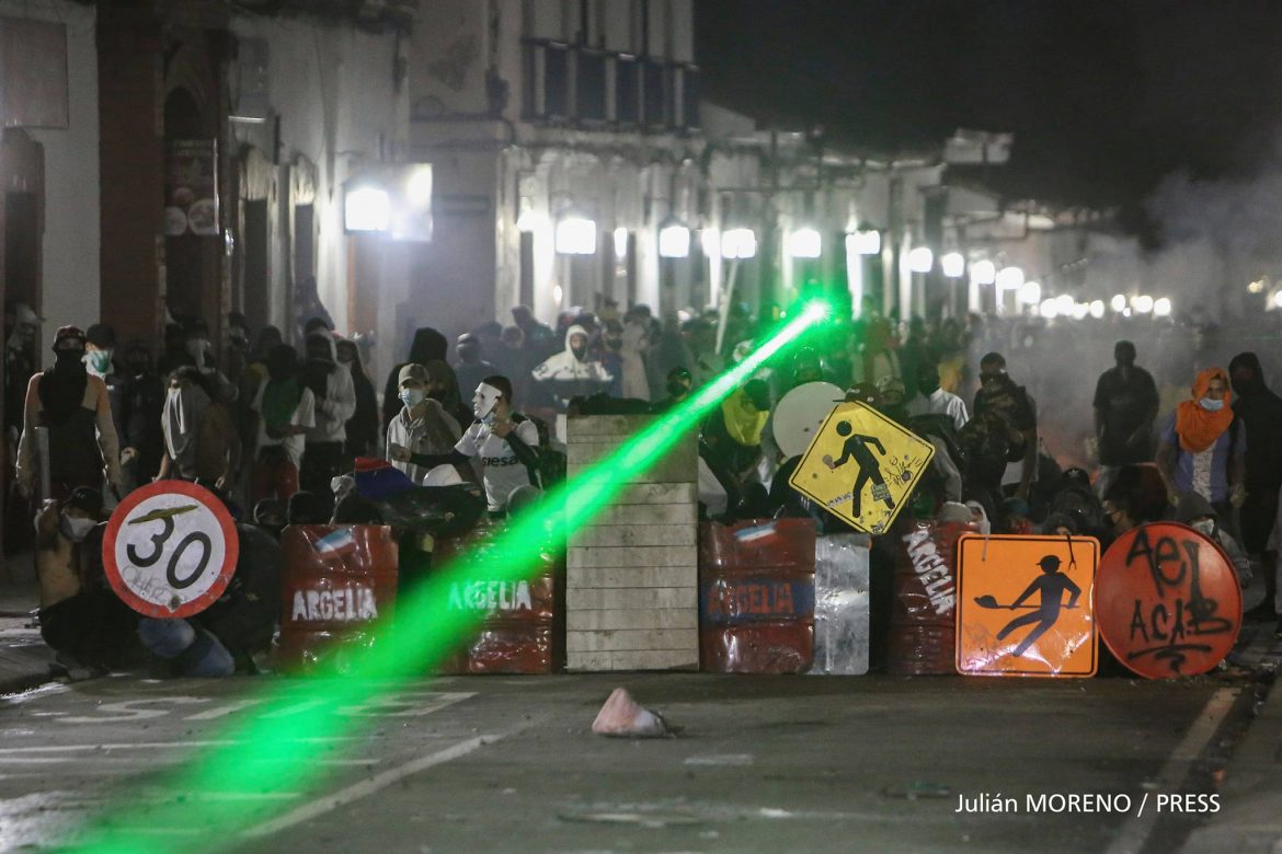 Popayán fue epicentro de marchas que en horas de la tarde terminaron en disturbios