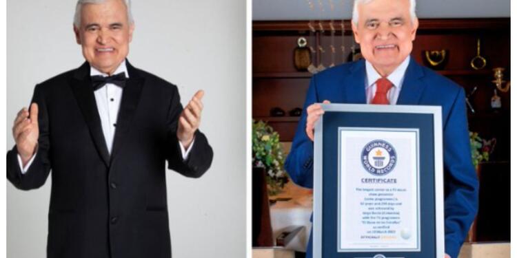 Jorge Barón rompe un Guinness Record por su trayectoria en la TV